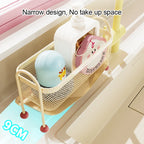 Macaron Kitchen Sink Organizer Rack Narrow Countertop Drain Storage for Sponge Dishcloth Scrubber Steel Ball Soap Holder
