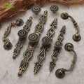 Handles Drawer Cabinet Furniture Kitchen Handles for Cabinet Knob Door Drawer Furniture Kitchen Knob Bronze Carving Single Hole