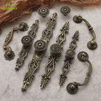 Handles Drawer Cabinet Furniture Kitchen Handles for Cabinet Knob Door Drawer Furniture Kitchen Knob Bronze Carving Single Hole