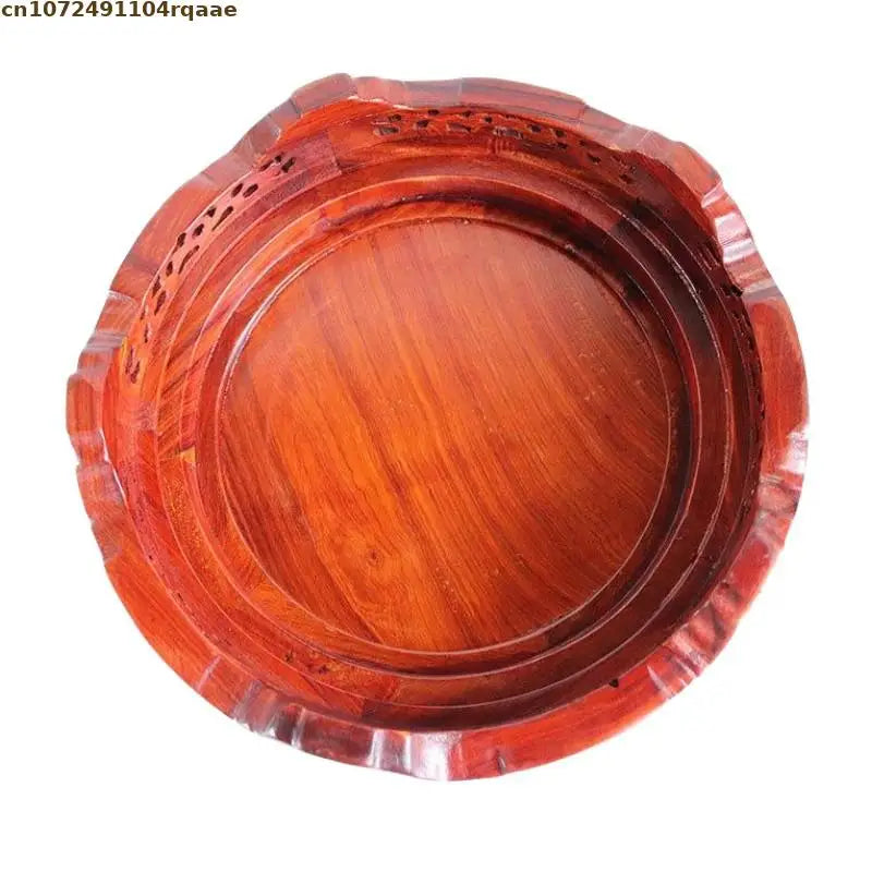 High Quality Miniature Wooden Round Base Figurines Vase Flower Pot Sorting Table Display Stand Tea Sets Pedestal Plant Shelves