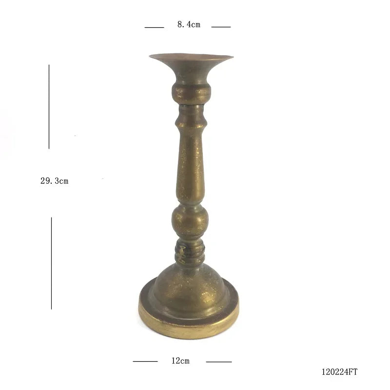 Single Headed Metal Candlestick Romantic Wedding Decorations Iron Art Candle Holders Living Room Candlelight Dinner Decoration