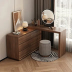 Desk Organizer Bedroom Dressing Table Mirror Bedside Modern Wood Makeup Table Storage Nordic Vanitys Para Maquillaje Furniture
