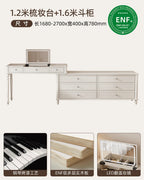 Solid wood dresser chest integrated bedroom cream wind high-end end bed