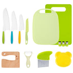 New Kids Cooking Cutter Set Kids Knife Toddler Wooden Cutter Plastic Fruit Knives Crinkle DIY Peeler Tools Kitchen Accessories