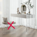 Acrylic Dressers Solid Wood Cabinet Bedroom Simple Design Modern Dressing Tables Makeup Stool With Mirror Minimalist Furniture