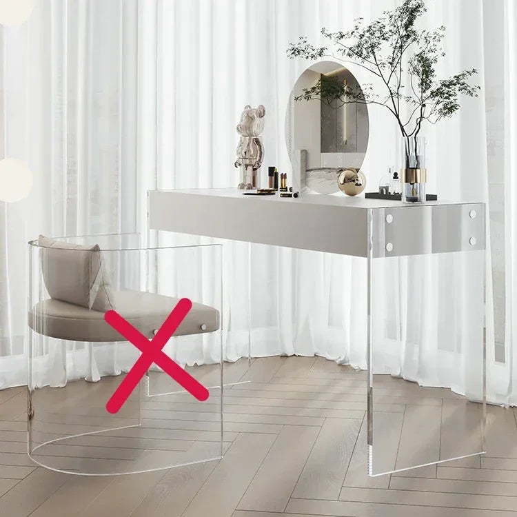 Acrylic Dressers Solid Wood Cabinet Bedroom Simple Design Modern Dressing Tables Makeup Stool With Mirror Minimalist Furniture