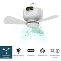 Portable Wireless Ceiling Fan Light Rechargeable Camping Fan with Remo