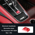 Car Handbrake Parking P Button Sequins Decoration Cover Trim For Porsche Cayenne Panamera 2017-2024 Macan 2014-2021 Accessories