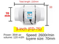 Exhaust Fan Home Mute Inline Duct Fan Bathroom Exhaust Fan Ventilation