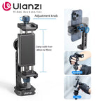 Ulanzi MA53 360 Rotation Metal Phone Holder Tripod Mount Cold Shoe Uka Arca Mount Clip Clamp with 60-95mm Width for Living Vlog