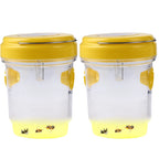 Solar Wasp Trap Waterproof Outdoor Hanging Trap Non-Toxic Bee Hornet Traps Wasp Fly Trap Light Reusable Garden Fruit Fly Catcher