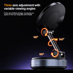 Magnetic Car Phone Holder 360° Degree Rotation Foldable Phone Mount Suction Cup Car Navigation Phone Holder Anti-Shake Bracket