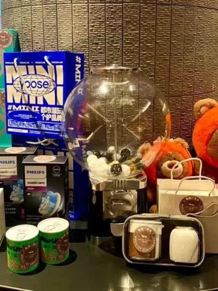 Gashapon Machine Candy Dispenser Professional Mini Vending Machine Figurines Toys for Kids Egg Twisting Decoration Crafts