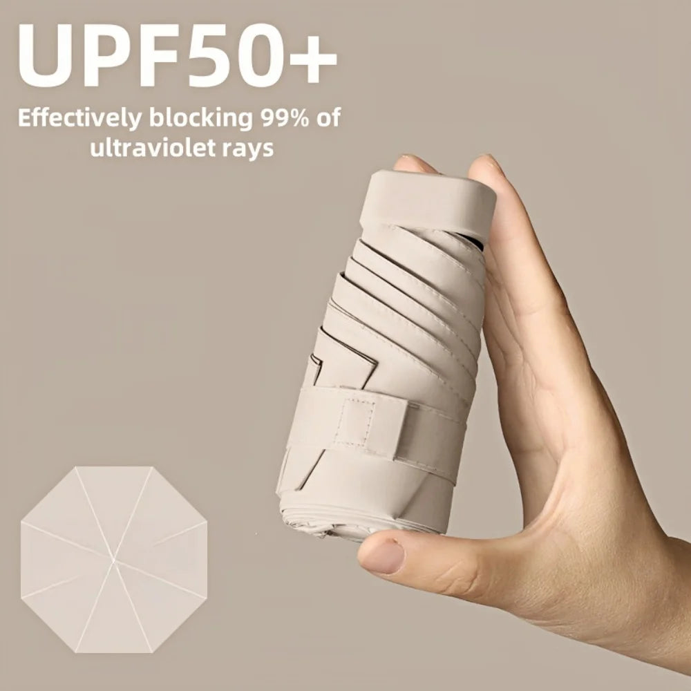 Mini UV Folding Umbrella - Lightweight Portable Parasol