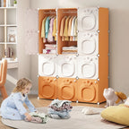 Home Bedroom Furniture Folding Wardrobe Clothes Cabinets Simple Dressers Cube Storage Locker Baby Closet Plastic Collapsible