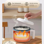 Household Electric Cooking Machine 1-2 People Hot Pot Stew Heating Eggs Soup Non-stick Pan Multifunction Electric Rice Cooker