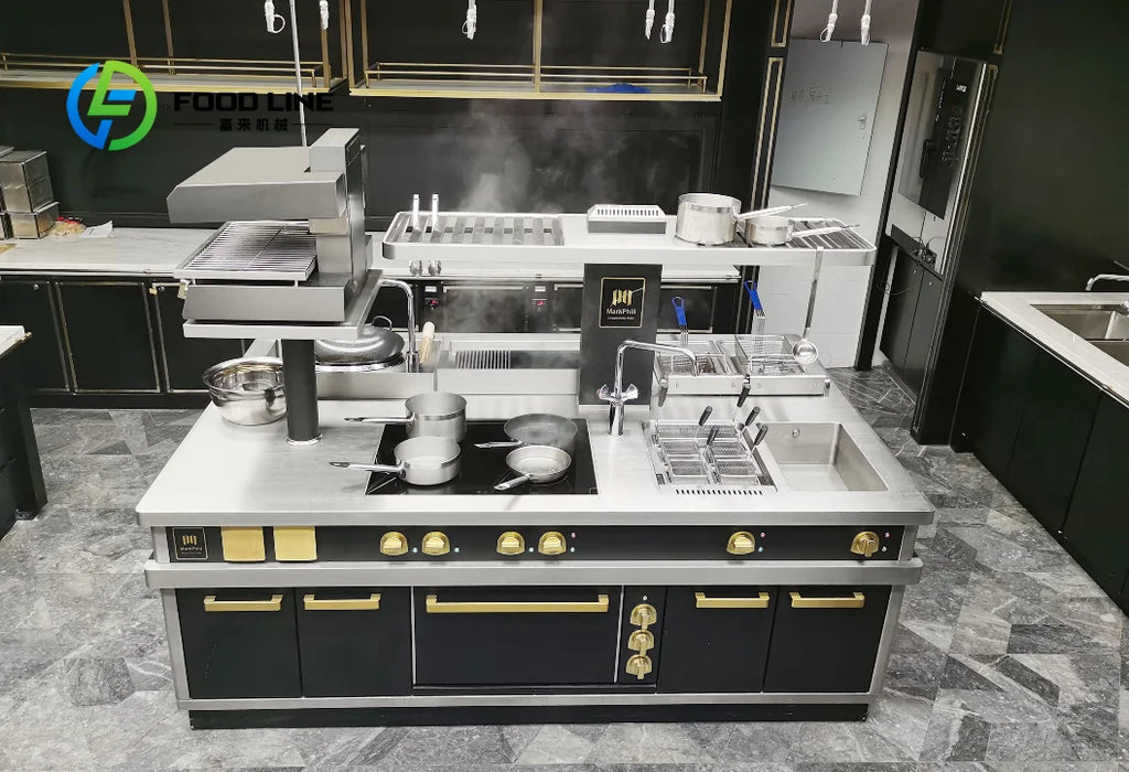 customize Smart Luxury Kitchen System High End Integrated Commercial Equipment for Hotel Restaurant Business