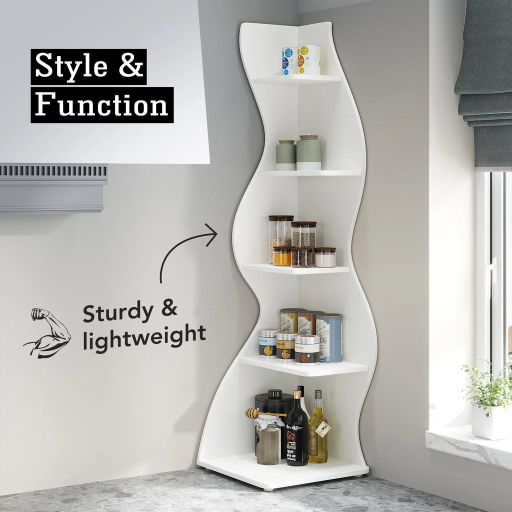 Stylish Corner Bookcase