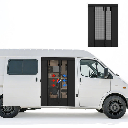 Magnetic Screen Door, Mosquito Net for VW T5 T6 Sliding Door Fly Screen Insect Protection and Sun Protection Side Door Shade Net