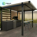Customized Outdoor Kitchen Cabinets Weatherproof Modular - Interlocking Units with Drawer Dividers, Wine Rack & Tool Storage