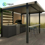 Customized Outdoor Kitchen Cabinets Weatherproof Modular - Interlocking Units with Drawer Dividers, Wine Rack & Tool Storage
