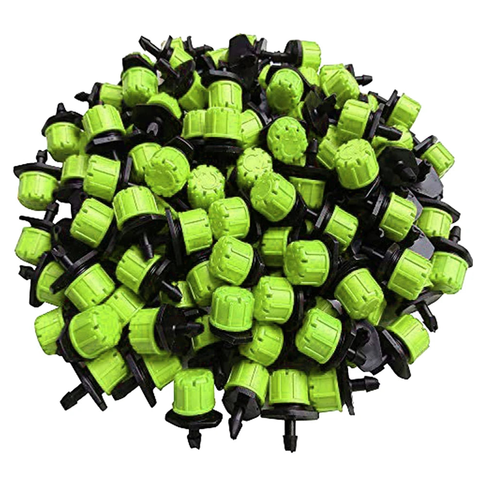 1000-100pcs Adjustable Irrigation Drippers Sprinklers 8 Holes Garden Potted Plant Water Dropper Head Watering Irrigation System