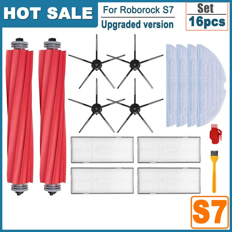 Filter Mop Cloth For Xiaomi Roborock S7 Max S70 T7S Plus Robot Vacuum Cleaner Accessories Main Side Brush Spare Parts