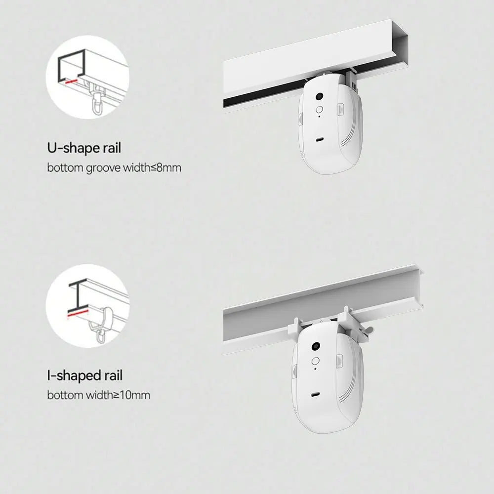 Automatic Curtain Opener WiFi Remote Control Smart Curtain Controller for U Shaped I Shaped Rail One-Touch Remote Control Switch