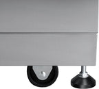 New Outdoor Kitchen Cabinet Stainless Steel Single Door Double Drawer Storage Cabinet with Wheels Camping Garden Party