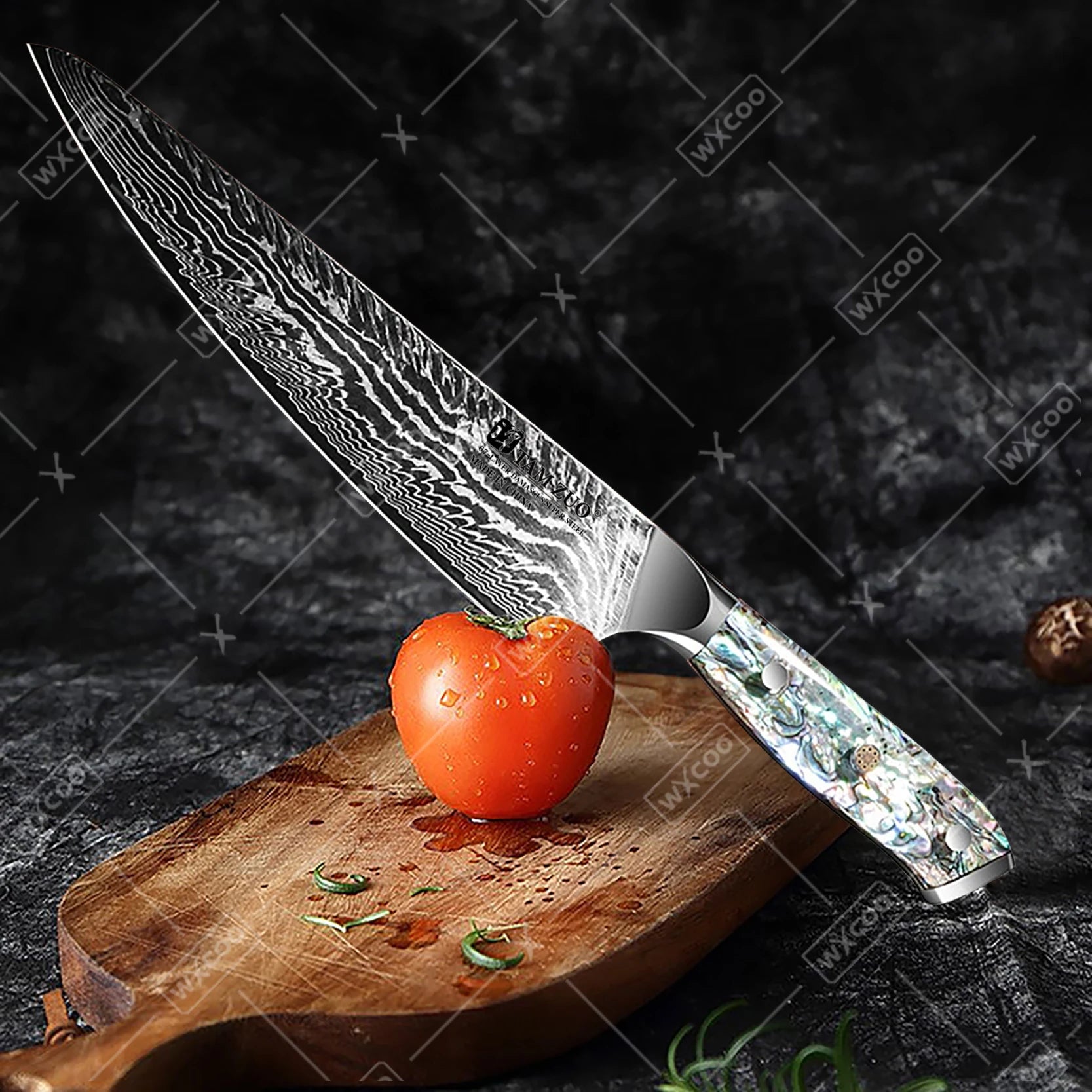 TAMZUODamascus Steel Kitchen Tools Set Cooking Chef Knives For Household Chopping Slicing Fruit  Knife