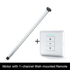 New Automatic AM15 Tubular Roller Blind Motor for 17/25mm Tube Motorized Electric Blind Shade RF433 Remote Control for 25mm Tube