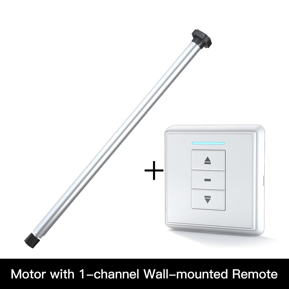 New Automatic AM15 Tubular Roller Blind Motor for 17/25mm Tube Motorized Electric Blind Shade RF433 Remote Control for 25mm Tube
