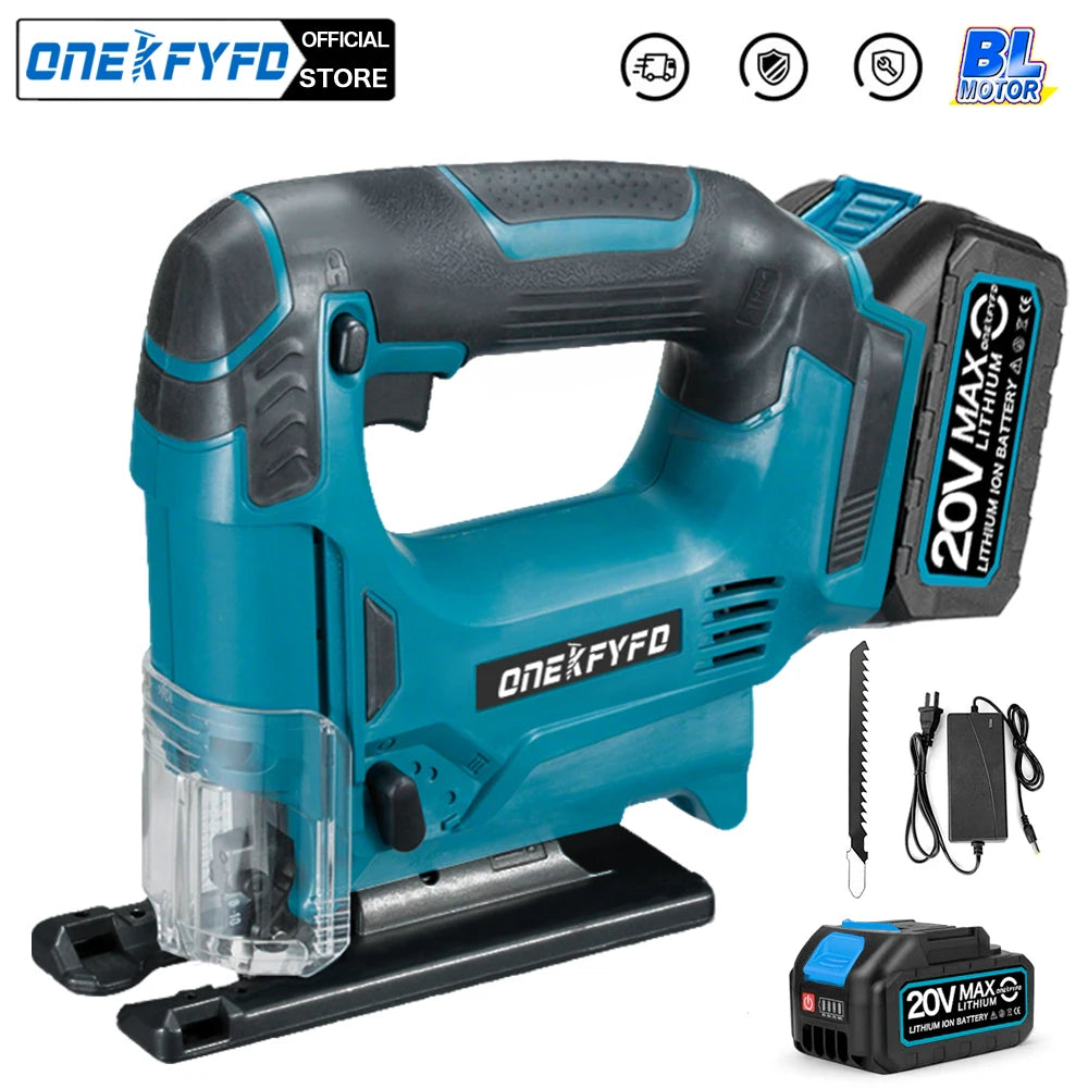 Brushless Jigsaw Electric Jig with Saw Blade Multi-Function Woodworking Power Tool Adjustable Woodworking for Makita 18V Battery