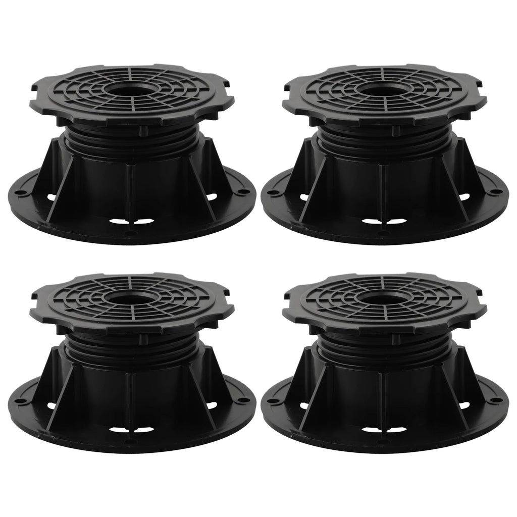 4pcs Height-adjustable Floor Balance Support Pedestal Bearing Decking Boards Slab Bearing Terrace Bearing Weatherproof Tools