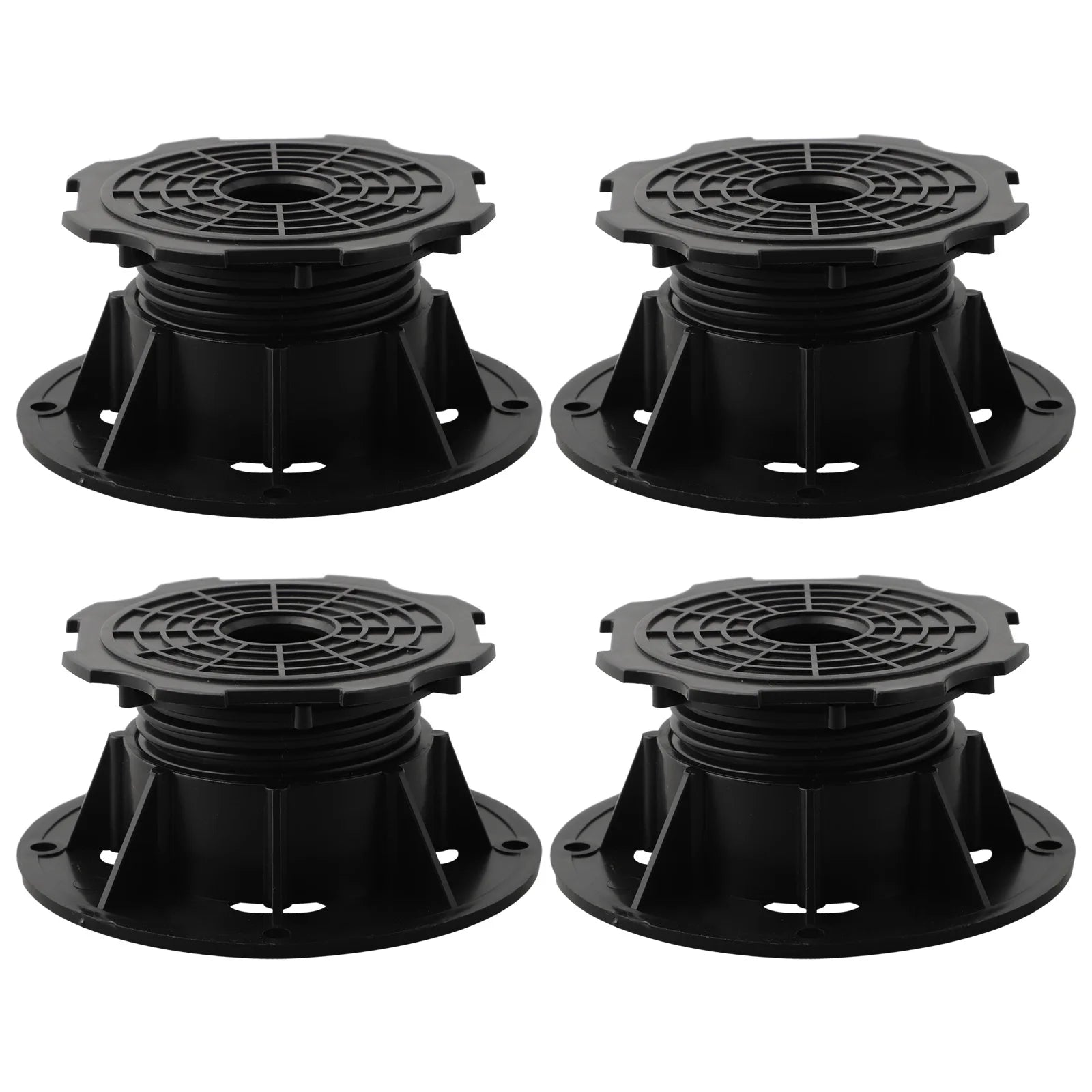 4pcs Height-adjustable Floor Balance Support Pedestal Bearing Decking Boards Slab Bearing Terrace Bearing Weatherproof Tools