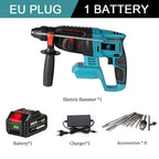 1680W 26mm Brushless Electric Hammer Cordless Efficient Rechargeable Hammer Impact Drill Power Tool For Makita 18V Battery Pin