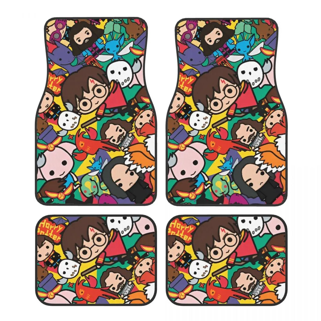 Harrys Potters Automotive Floor Mats for Cars Universal Fit Full Set Car Floor Mats Non-Slip for SUV Truck