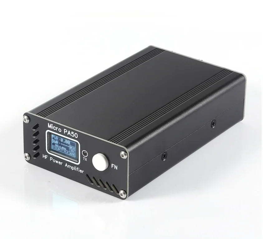 New Micro PA50-3 50W 3.5MHz-28.5MHz 1.3inch OLED Intelligent Shortwave HF Power Amplifier SWR Meter LPF Filter Replace PA50+