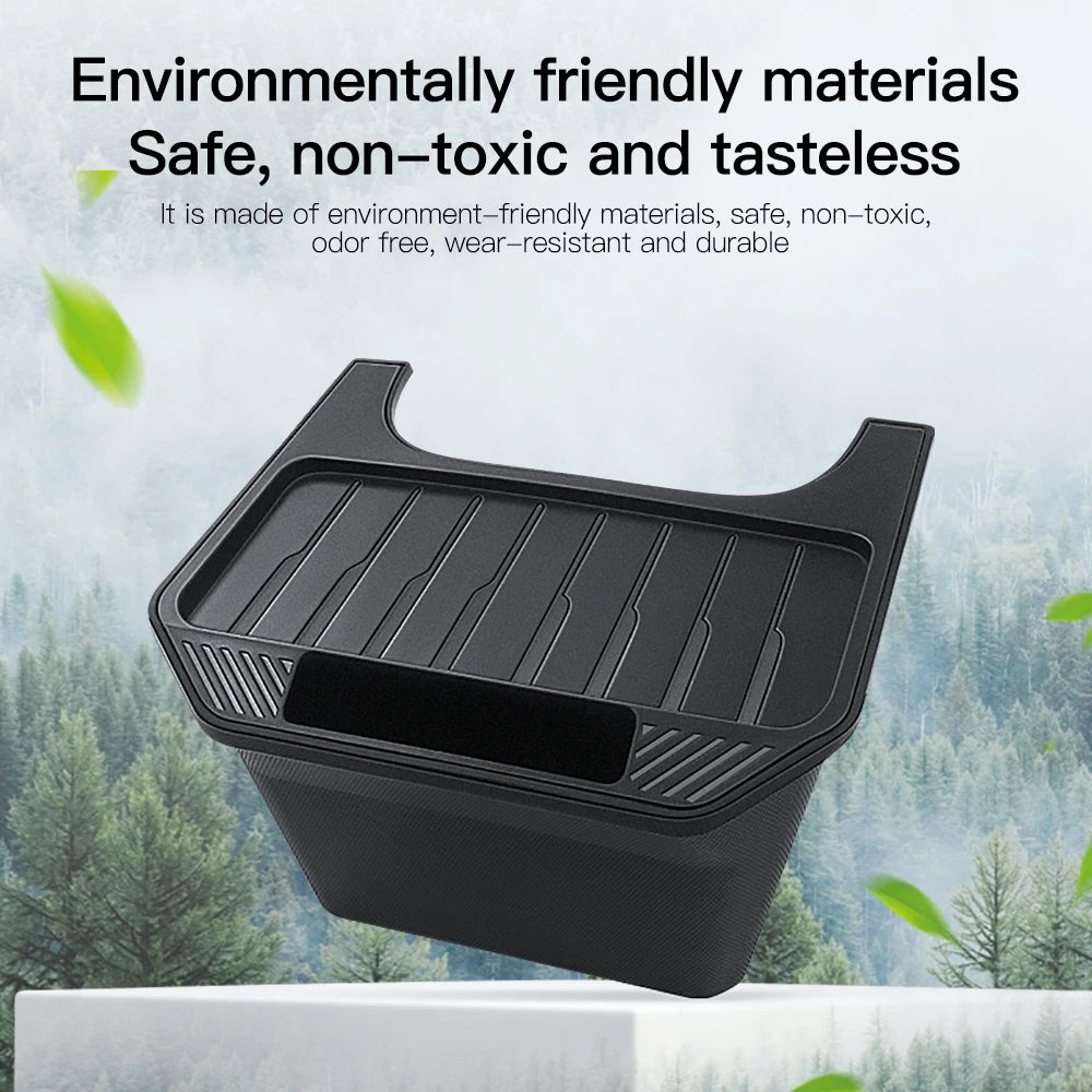 YZ Rear Seat TPE Storage Box For Tesla Model Y Juniper 2021-2025 Under Air Vent Storage Case Trash Can Organizer Car Accessories