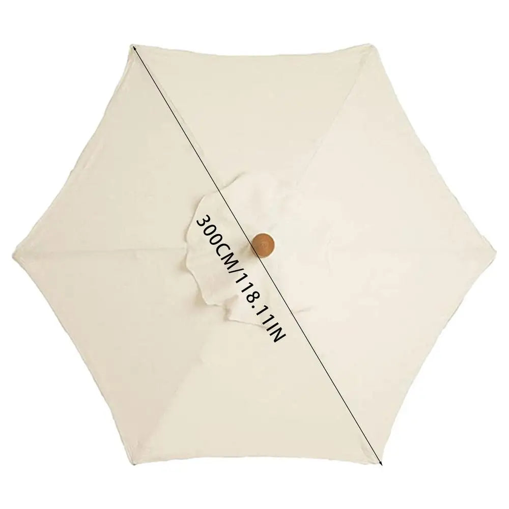 3M Parasol Replacement Cloth Without Stand Parasol Umbrella Cover Waterproof Sunshade Cloth Canopy Patio Garden Cover