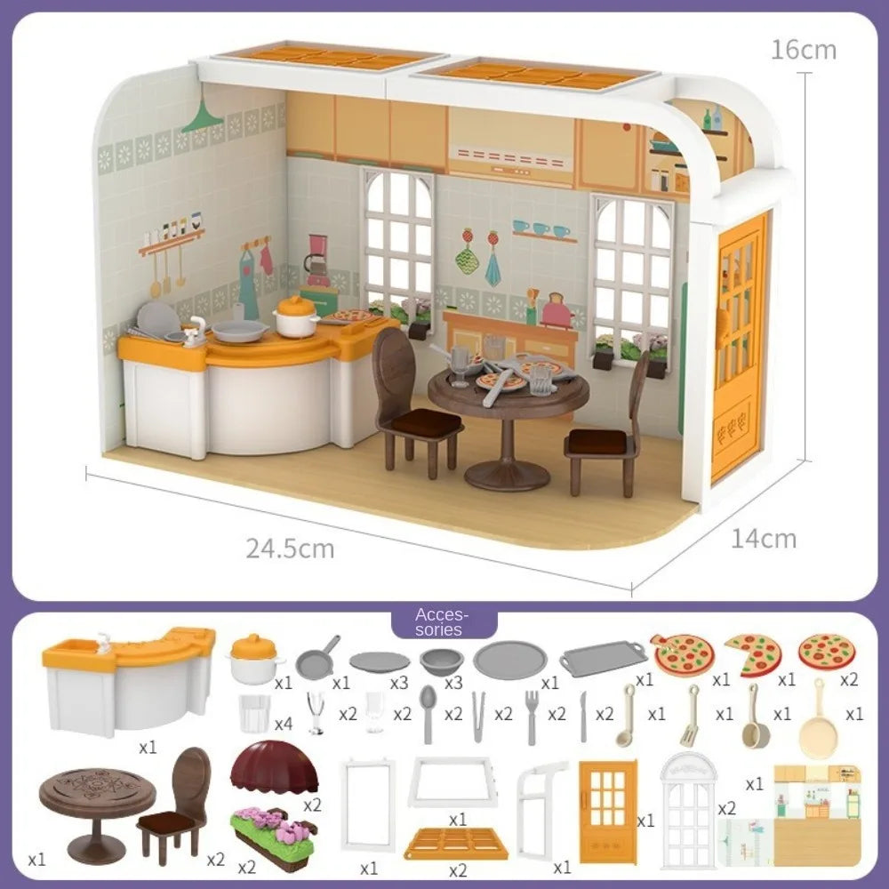 Kitchen Dollhouse Furniture Miniature Scene Model Miniature Items Dollhouse Accessories Accessories Miniature