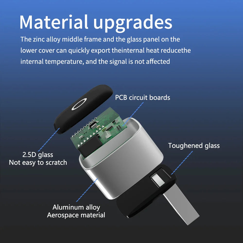 Super Mini Wireless Carplay Adapter M5 Smooth Dual Core Chip Car Audio Receiver Alloy Material Suitable for WiFi/Bluetooth