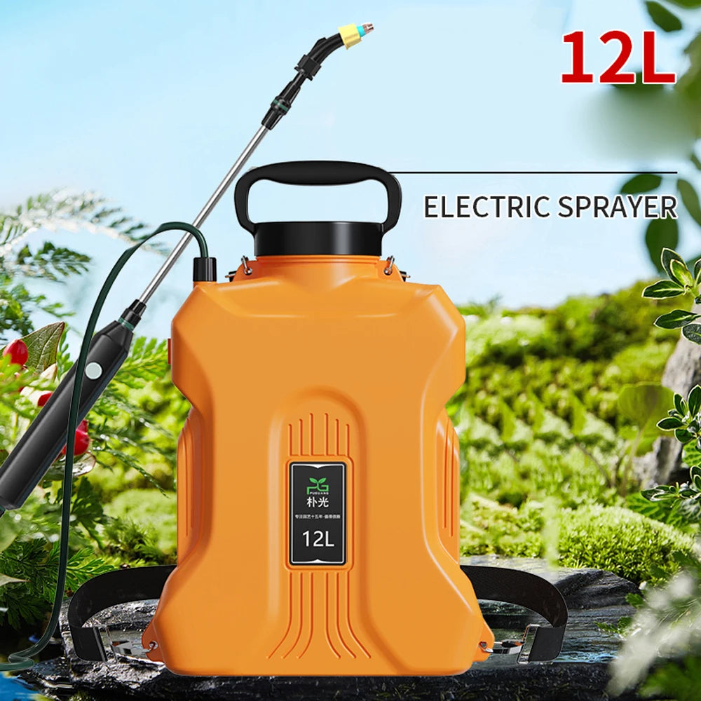 12L Rechargeable Shouldered Sprinkler Handheld Electric Sprayer Atomizing Watering Bottle Water Sprayer Garden Plants Sprayer