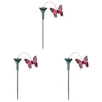 5-1PC Solar Powered Flying Wobble Butterfly Bird Garden Animal Fluttering Butterfly Dancing Ornaments Outdoor Decor Lawn Decor
