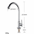 Kitchen Faucet Big Bend Universal Tube Single Cold Wash Basin Sink Faucet Household Rotatable Vertical Faucet