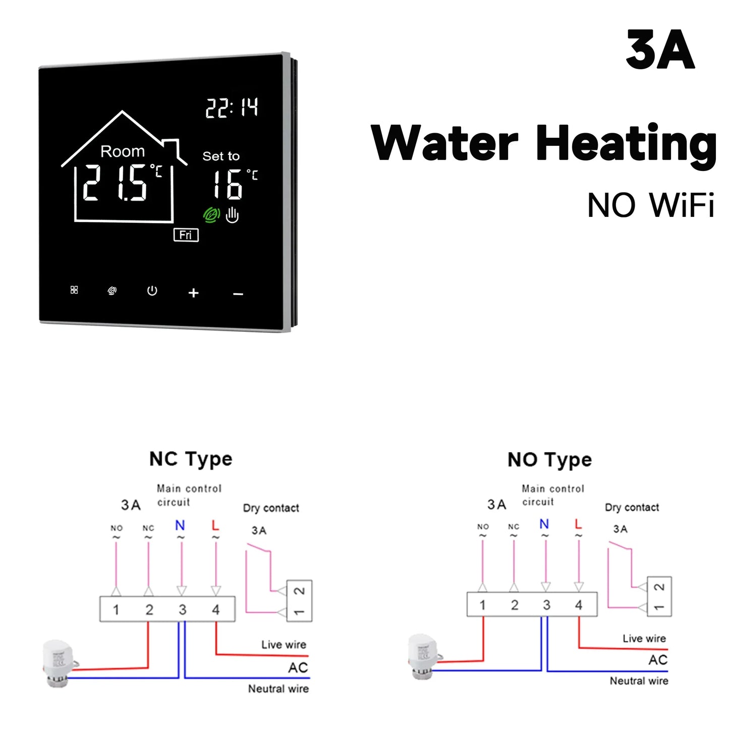 WiFi Tuya Smart Thermostat LCD Display Touch Screen for Electric Floor Heating Water/Gas Boiler Temperature Remote Controller