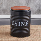 Paint Bucket Stool, Iron Art, Creative Storage Seat, Commercial Retro Low Stool, Bars, Shopping Malls Oil