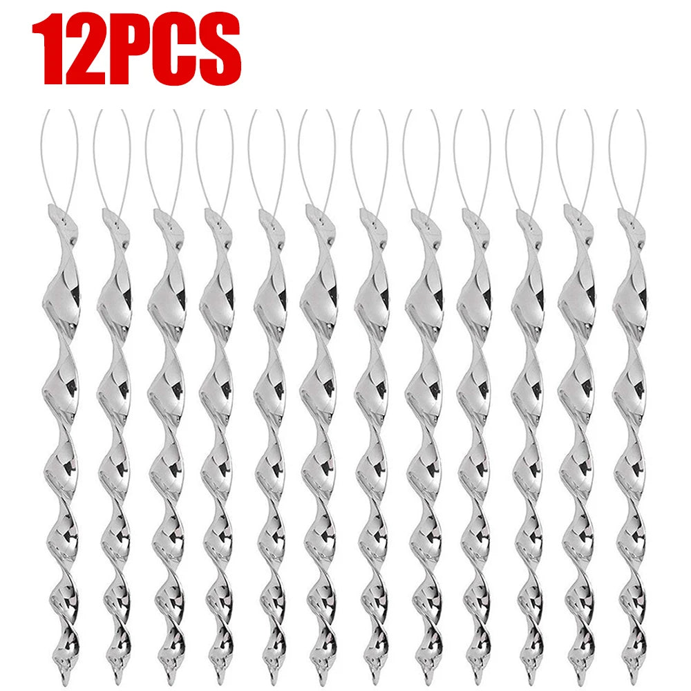 12-60pcs Bird Repellent Reflective Rods 30cm Scare Birds Repeller Wind Spiral Rotating Rod Hanging Ornaments Home Garden Decor
