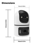 Moes Tuya WiFi Indoor Smart Camera 8MP Dual Screen Lens 2.4G/5G Infrared Night Vision Motion Detection Auto Track Two-Way Audio