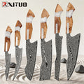 XITUO Premiu Kitchen Knife Set 1-6PCS,Japanese Damascus Steel Chef Knife Set,Chef,Santoku,Nakiri,Bread, Boning&Utility Knives